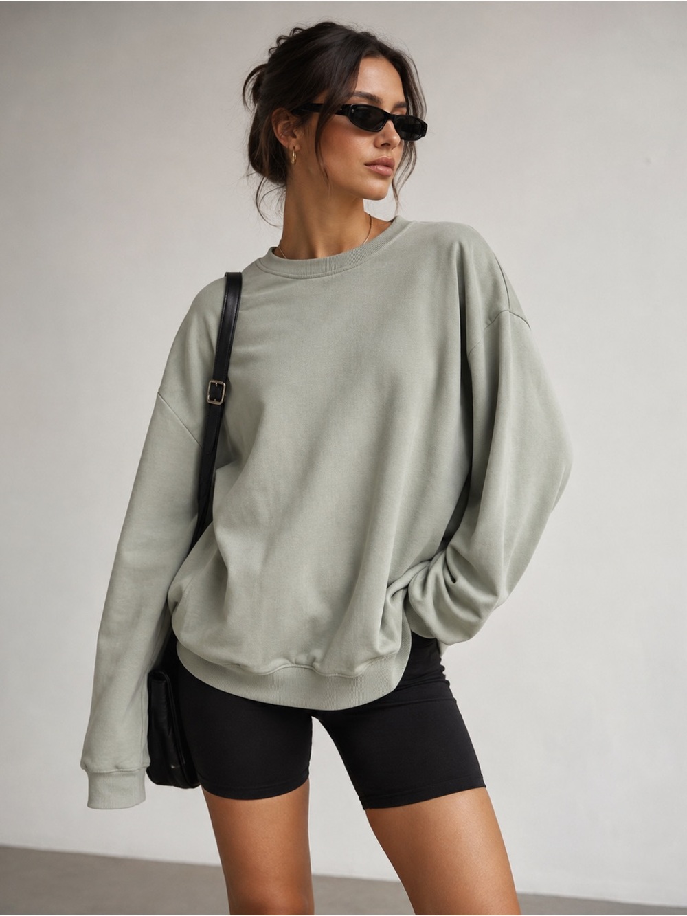 Good American Sage Green Oversized Sweatshirt Size 4 XL